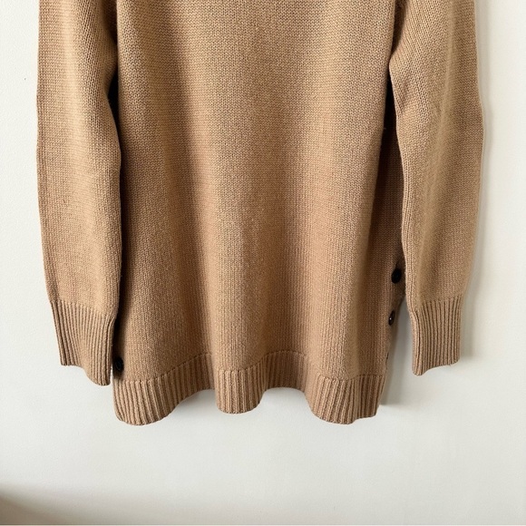 Garnet Hill-Side-Button Cashmere T-Neck - Picture 7 of 11